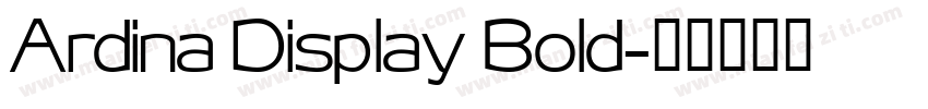 Ardina Display Bold字体转换